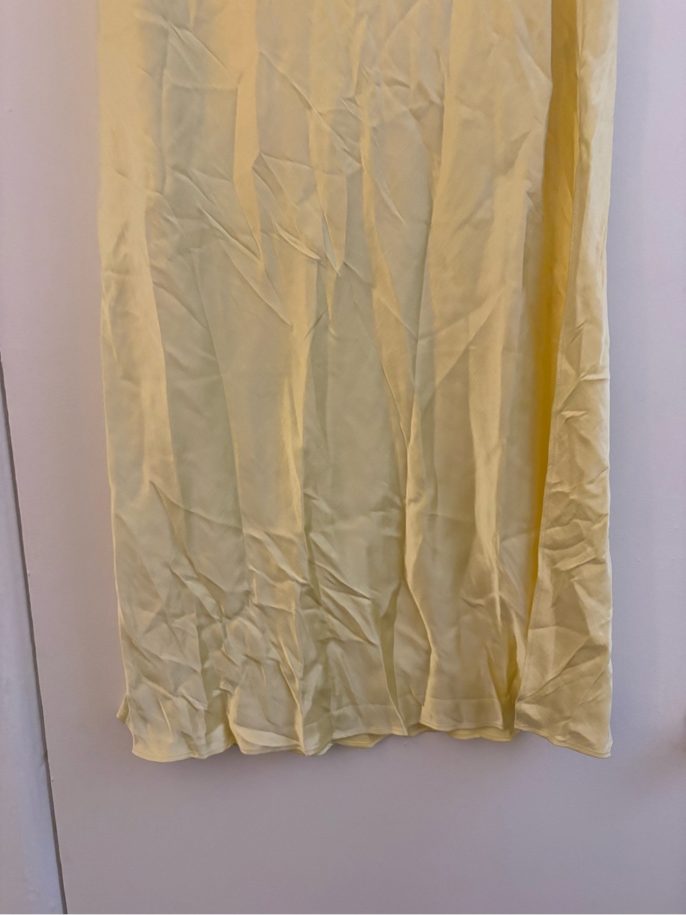 Madewell Pale Yellow Maxi Slip Skirt - Picture 3 of 5